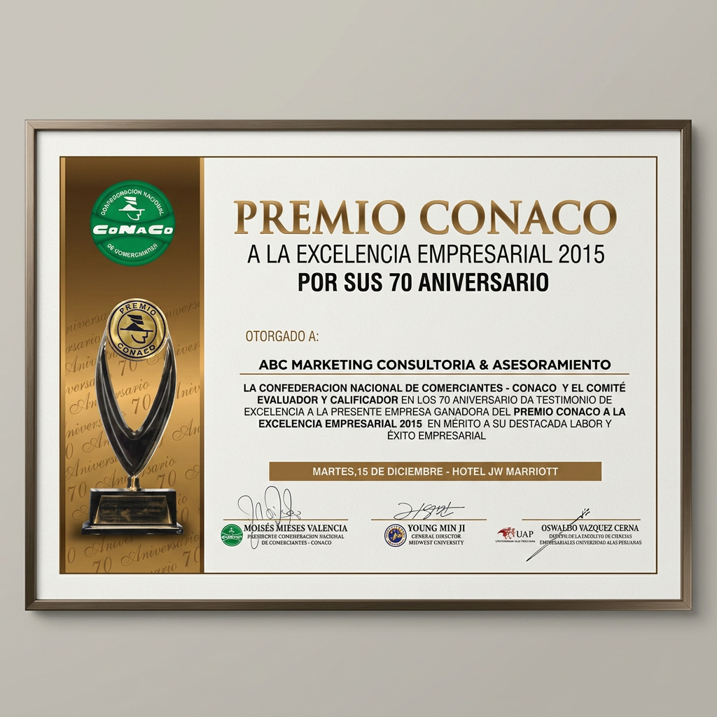 Premio CONACO a la Excelencia Empresarial 2015